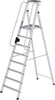 Alu-Stehleiter MUNK,  8 Stufen Gesamthöhe 2,59 m Arbeitshöhe bis 3,90 m