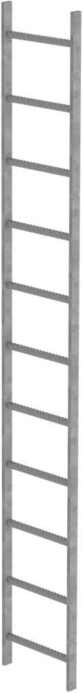 Schachtleiter MUNK,  11 Sprossen L 3,08 m B440 mm LW 300 mm Stahl verzinkt