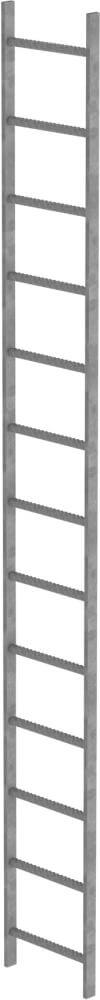 Schachtleiter MUNK,  13 Sprossen L 3,64 m B440 mm LW 300 mm Stahl verzinkt