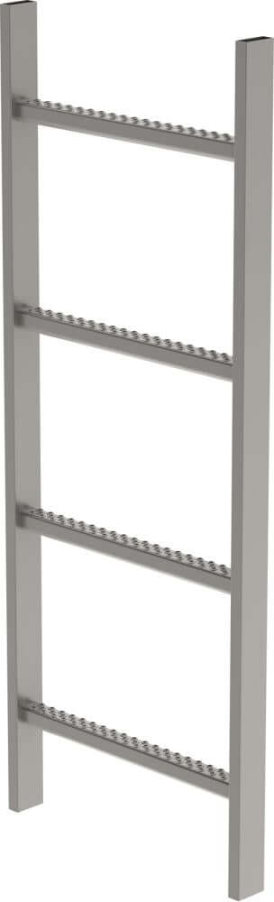 Schachtleiter MUNK,  4 Sprossen L 1,12 m B440 mm LW 300 mm Edelstahl V4A