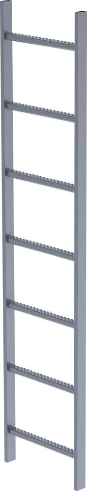Schachtleiter MUNK,  7 Sprossen L 1,96 m B440 mm LW 300 mm Edelstahl V4A
