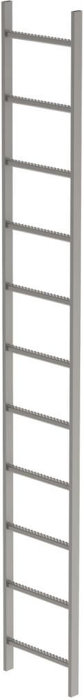Schachtleiter MUNK,  11 Sprossen L 3,08 m B440 mm LW 300 mm Edelstahl V4A