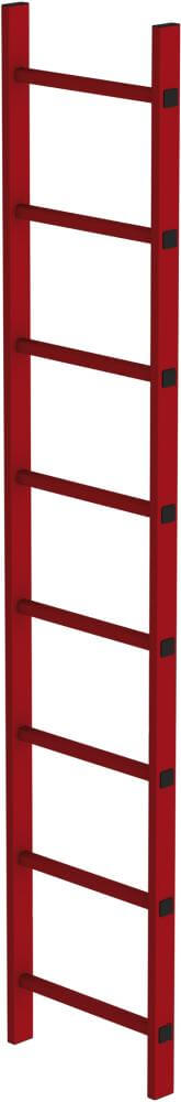 Schachtleiter MUNK,  8 Sprossen L 2,24 m B450 mm LW 300 mm GFK