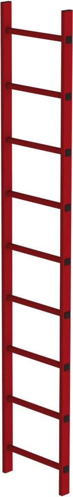 Schachtleiter MUNK,  9 Sprossen L 2,52 m B450 mm LW 300 mm GFK