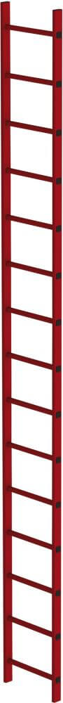 Schachtleiter MUNK,  15 Sprossen L 4,20 m B450 mm LW 300 mm GFK