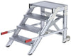 Alu-Arbeitspodest MUNK,  fahrbar4 Alu-Stufen B 600 mm Podesthöhe 0,79 m Arbeitshöhe bis 2,80 m