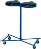 Abfallsammler VAR,  2x120 l blau fahrbar KS-Deckel VAR
