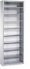 Lager-Regalschrank C+P,  B700xT300xH1980 mm RAL 7035 ohne Türen 9 Fachböden CP