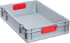 EuroBox PRECITOOL,  612,600x400x120mmGriffe geschl.,grau/rot