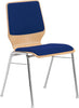 Mehrzweckstuhl NEUTRAL,  Buche m. 2 Polster blau