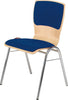 Mehrzweckstuhl NEUTRAL,  Buche SG m. 2 Polster blau