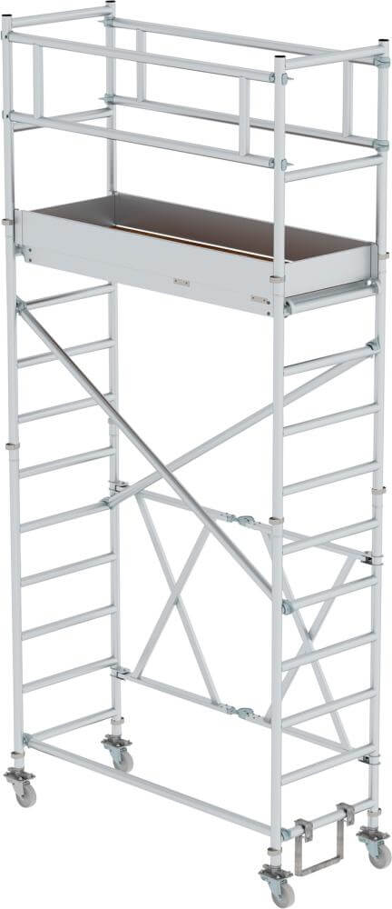 Alu-Klappgerüst MUNK,  Plattform B1800xT750 mm Plattformhöhe 3,00 m Arbeitshöhe bis 5,00 m