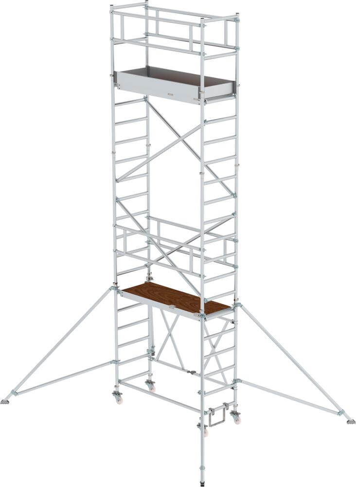 Alu-Klappgerüst MUNK,  Plattform B1800xT750 mm Plattformhöhe 4,80 m Arbeitshöhe bis 6,80 m