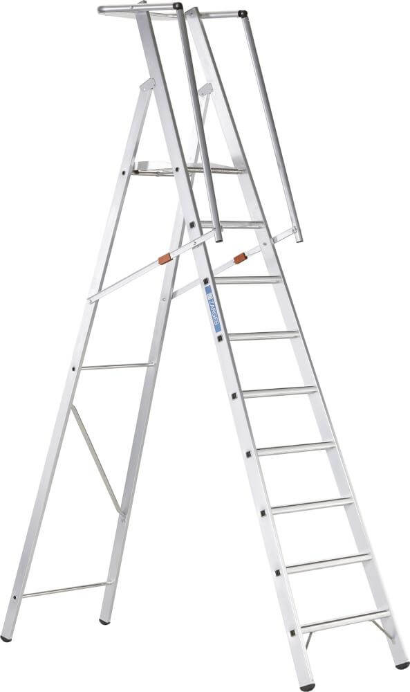 Plattformleiter ZARGES,  ZAP Safemaster S 9 Stufen Plattformhöhe 2,34 m Arbeitshöhe 4,34 m