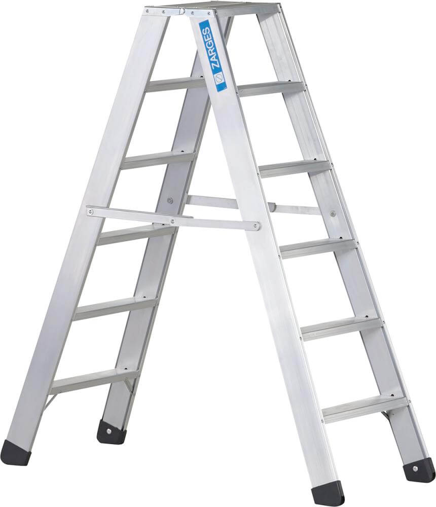 Stufenleiter ZARGES,  Seventec B 2x6 Stufen Leiterlänge 1,43 m Arbeitshöhe 2,85 m ZARGES