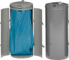 Abfallsammler-Doppeltür VAR,  120 l a-silber 980 mm