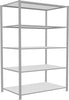 Boltless shelving SCHULTE LAGERTECHNIK, B1300xD800xH2000 mm base unit 5 shelves RAL 7035 load capacity per shelf 250kg