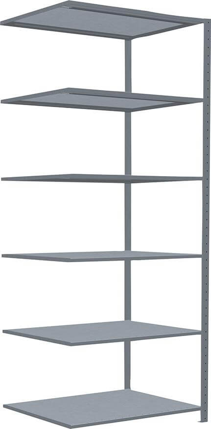 Steckregal SCHULTE LAGERTECHNIK,  B1000xT800xH2500 mm Anbaufeld 6 Böden vzk Fachlast 150kg