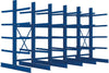Kragarmregal META REGALBAU,  Heavy B5090xT2x1000xH3000 mm doppelseitig RAL 5010 5 Ebenen Traglast 3030kg