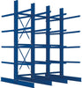 Kragarmregal META REGALBAU,  Heavy B3100xT2x1250xH4000 mm doppelseitig RAL 5010 5 Ebenen Traglast 1600kg