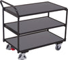 Tischwagen VARIOFIT,  mit 3 Ladeflächen RAL 7016 sw-600.600/AG