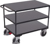 VARIOFIT, Schwerer Tischwagen mit 3 Ladeflächen RAL 7016 sw-800.600/AG