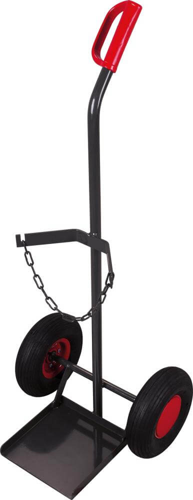 Stahlflaschenkarre VARIOFIT,  für 40 - 50 Ltr. RAL 7016 fk-1201/AG