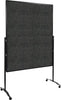 Moderationswand PRECITOOL,  PREMIUM plus klappbar Textil anthrazit