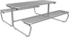 Bank-Tisch-Kombination NEUTRAL,  PALMA, Drahtgitter Nutzbreite 1770mm RAL 9006