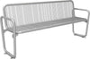 Parkbank NEUTRAL,  PAMPLONA Drahtgitter RAL 9006 B1896xT546xH875 mm mit Rücken-,Armlehne
