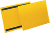 Etikettentasche DURABLE,  B297xH210 mm A4 quer gelb, magnetisch VE 50 Stück