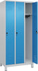 Garderobenschrank CP,  m.FüßenB900xT500xH1950 Korpus RAL 7035 LichtgrauTüren RAL 5012 Lichtblau