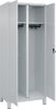 S/W-Gard.-Schrank CP,  CLASSICB800xT500xH1950 mm RAL 7035/7035, 2 Abteile mit 100 mm hohen Füßen