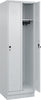 Garderobenschrank CP,  CLASSICB600xT500xH1950 mm RAL 7035/7035, 2 Abteile mit 100 mm hohem Sockel