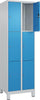 Fächerschrank CP,  mit Füßen B600xT500xH1950 Korpus RAL 7035 LichtgrauTüren RAL 5012 Lichtblau
