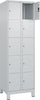 Fächerschrank CP,  mit Füßen B600xT500xH1950 Korpus RAL 7035 LichtgrauTüren RAL 7035 Lichtgrau