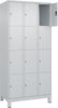 Fächerschrank CP,  mit Füßen B900xT500xH1950 Korpus RAL 7035 LichtgrauTüren RAL 7035 Lichtgrau