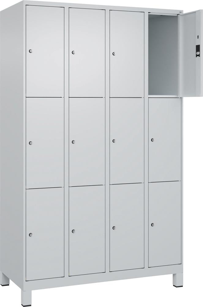Fächerschrank CP,  mit Füßen B1200xT500xH1950 Korpus RAL 7035 LichtgrauTüren RAL 7035 Lichtgrau