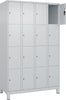 Fächerschrank CP,  mit Füßen B1200xT500xH1950 Korpus RAL 7035 LichtgrauTüren RAL 7035 Lichtgrau