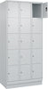 Fächerschrank CP,  CLASSIC B900xT500xH1950 mm RAL 7035/7035, 3x5 Fächermit 100 mm hohem Sockel
