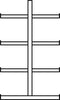 Kragarmregal META,  M Grundfeld B1000xT2x500xH2000 mm doppelseitig RAL 5010 2x4 Arme Traglast 430kg