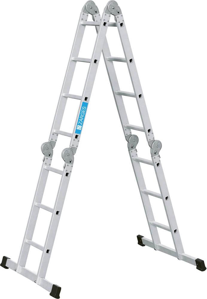 Vielzweckleiter ZARGES,  Multitec M 4-teilig, 2x3/2x4Sprossen