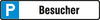 Parkplatzschild NEUTRAL,  Alu B520xH110 mm Besucher SafetyMarking
