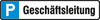 Parkplatzschild NEUTRAL,  Alu B520xH110 mm Geschäftsführung SafetyMarking