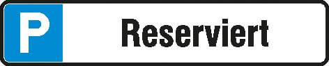 Parkplatzschild NEUTRAL,  Alu B520xH110 mm Reserviert SafetyMarking
