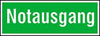 Fluchtwegschild NEUTRAL,  Alu B400xH140 mm Notausgang langnachleuchtend