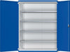 Schwerlastschrank ANKE,  B1485xT500xH1950mm RAL7035/5010 o.Mittelwand4 Böden