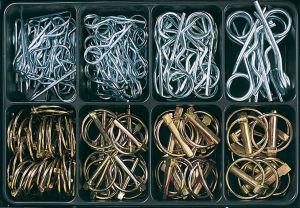 E-NORM PRECITOOL,  Montagekoffer 24 Klappsplint,Federstecker pro
