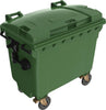 Müllcontainer NEUTRAL,  660 l Kst. Flachdeckel grün
