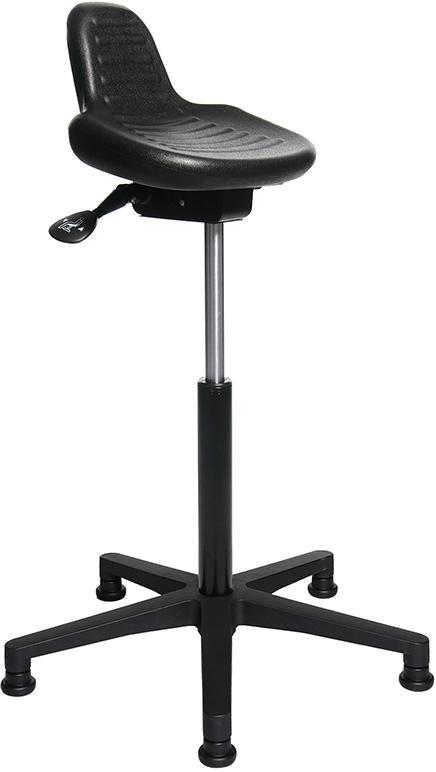 Stehhilfe TOPSTAR,  Standstar PU-Schaum schwarz Sitzhöhe 590-840 mm Fußkreuz mit Gleiter